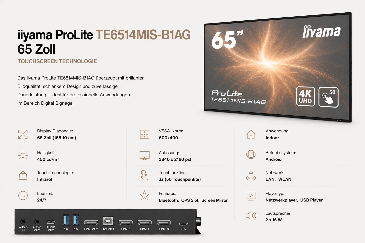 iiyama ProLite TE6514MIS-B1AG